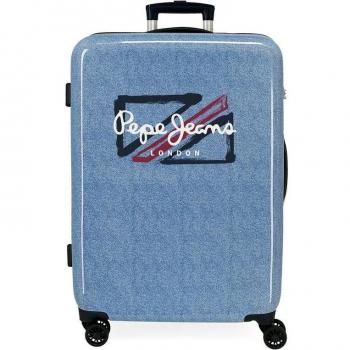 Pepe Jeans. Maleta mediana Pepe Jeans Digital Dash rígida 68cm denim