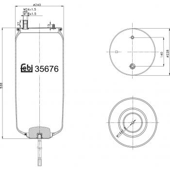 Fole de Suspensão Pneumática FEBI BILSTEIN 35676