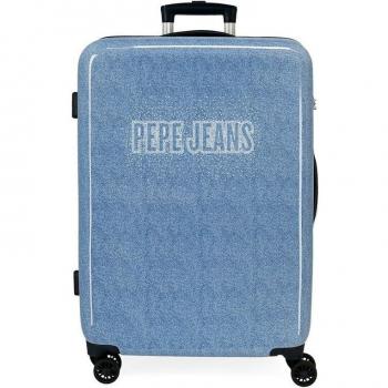 Pepe Jeans. Maleta mediana Digital Gail rígida 68cm denim