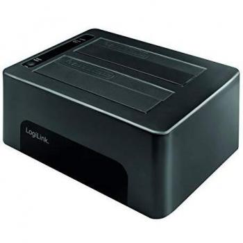 USB 3.0 Dual-Bay Hard Drive Docking Station for 2.5'' & 3.5'' SATA HDD/SSD with Power Switch and Cloning Function (1:1 Copy)