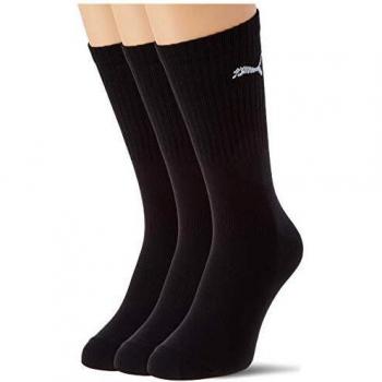 Calcetines PUMA Sport Crew Livianos (3 Pack) Negro 43-46 Unisex