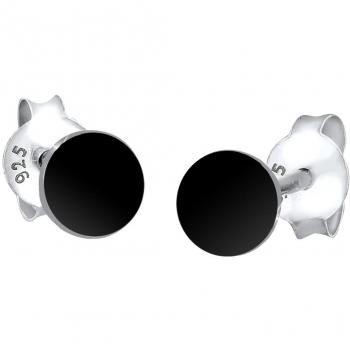 Pendientes ELLI Geo Negro y Plata