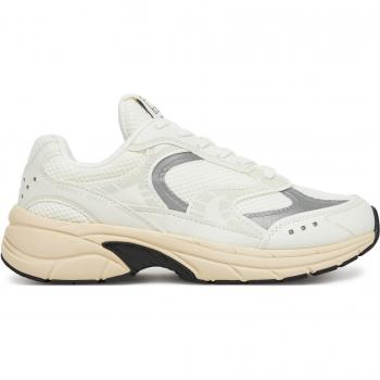Zapatillas Tommy Jeans Archive25 en blanco y gris para mujer, talla 37