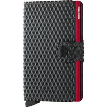 Cartera Secrid Miniwallet Cubic Negra Roja