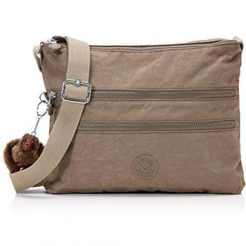 Kipling Alvar, Bolso Bandolera para Mujer, Marrón (True Beige), 33x26x4.5 cm