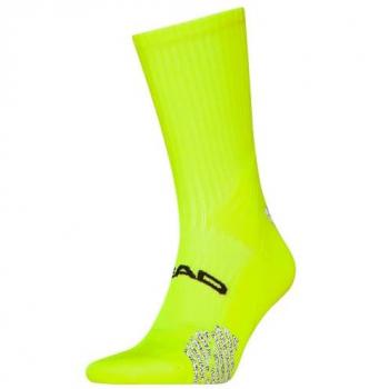 Calcetines Head Performance Padel Crew Amarillo Fluor 1 Par