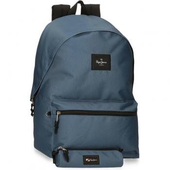 Pepe Jeans Mochila Aris + Estuche azul
