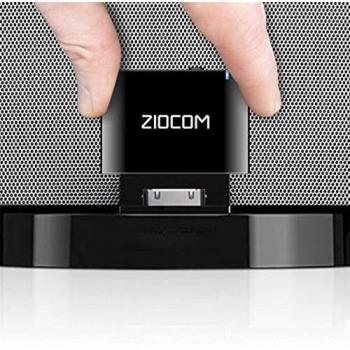 ZIOCOM Adattatore Bluetooth a 30 pin per Bose iPod iPhone SoundDock e Altri Altoparlanti Dock a 30 pin(Non per auto/moto), Nero