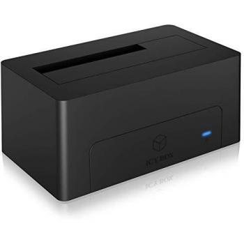 Icy Box Docking Station USB-C 3.1 per dischi rigidi da 2,5 pollici e 3,5 pollici HDD e SDD, USB 3.1 (Gen 2) Type-C, nero