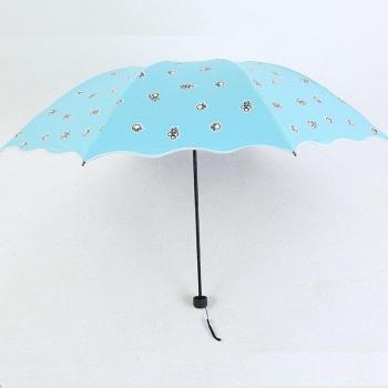 YADA-paraguas mágico que cambia de Color después del agua para mujer, sombrilla plegable con patrón de fruta, a prueba de lluvia, Anti-UV, YD002