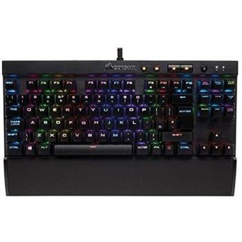 Corsair K65 RGB RAPIDFIRE TKL Compact Mechanical Keyboard, Per-Key LED RGB Backlighting, Cherry MX Speed RGB Switches, Italian QWERTY Layout, Black