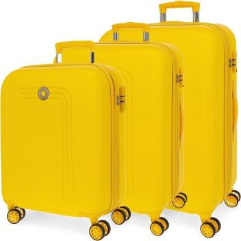 Movom. Juego de Maletas Riga rígidas 55-70-80cm amarillo