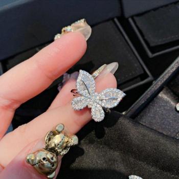 Conjunto de joyas de lujo mariposa plateada