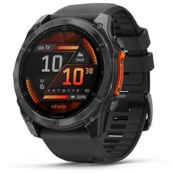 Garmin Fenix 8 AMOLED 51mm Reloj Smartwatch Gris con Correa de Silicona Negra