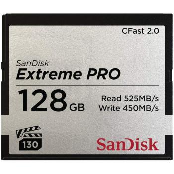 SanDisk Extreme PRO CFast 2.0 Scheda di Memoria da 128 GB, fino a 525 MB/sec