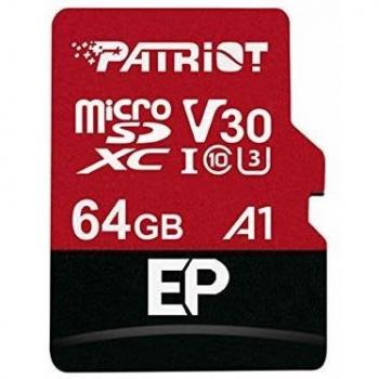 PATRIOT/PDP PEF64GEP31MCX, 64 GB, MicroSDXC, Classe 10, 100 MB/s, Rosso