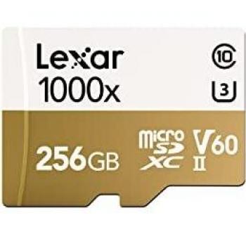 Lexar Professional 1000x Scheda di Memoria microSDXC con Adattatore SD, A2, U3, C10, V60, Micro SD Card per Smartphone Tablet Videocamera, fino a 150/90 MB/s(R/W)