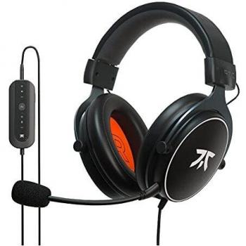 Fnatic Cuffie da Gioco REACT+ per Esport con Driver da 53mm, Suono Surround 7.1 Preciso e Scheda Audio USB Avanzata [Compatibile con Windows], Struttura Metallo, Microfono Removibile, Jack da 3.5mm