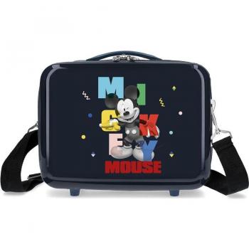 Neceser ABS Mickey´s Party marino 29x21x15cm