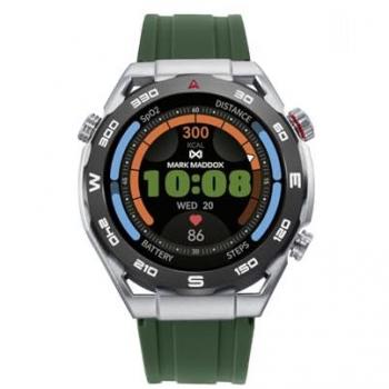 Reloj Mark Maddox Smart HS2004-10 con bisel verde y correa de silicona