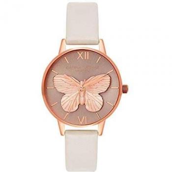 Olivia Burton Reloj Analógico para Mujer de Cuarzo con Correa en Cuero OB16MB16