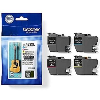 Cartucce d'inchiostro originali LC-421XLVAL per Brother DCP-J1050DW, DCP-J1140DW, MFC-J1010DW (composto da 4 cartucce: nero, ciano, magenta, giallo)