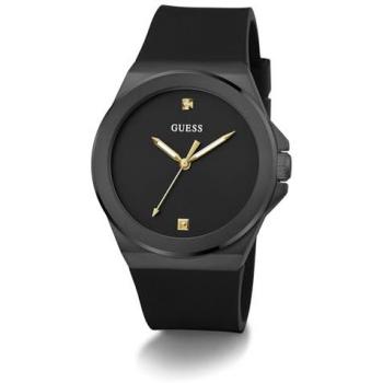Reloj Guess Hombre VINYL GW0790G2 Acero Inoxidable negro dos circonitas centro esfera