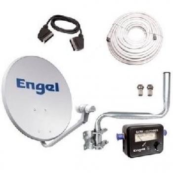 Kit Antenna Parabolica Engel da 60 cm con LNB e Localizzatore di Segnale, Escluso Montaggio