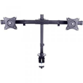 Supporto da Tavolo per Due Monitor VESA 100 x 100, Inclinabile e Girevole