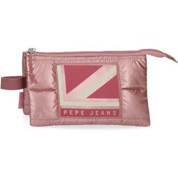 Estuche Pepe Jeans Carol con tres compartimentos y asa
