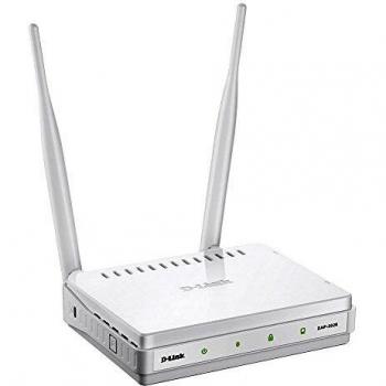 D-Link DAP-2020 Wireless N300 Access Point, Due Antenne Esterne da 5 dB, Bianco