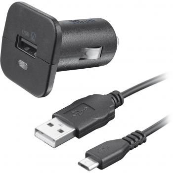 Caricabatterie Auto Trust MicroUSB 5W Nero