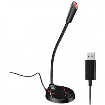 Lauva Microfono USB Omnidirezionale per PC e Laptop