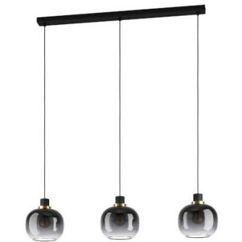 Lámpara Colgante Lineal Eglo Oilella Fumé Tres Luces