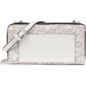 Cartera grande Tous en tono topo estampado con bolsillo para móvil