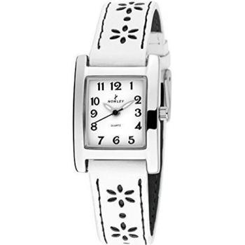 Reloj Nowley para niña con correa de piel sintética blanca