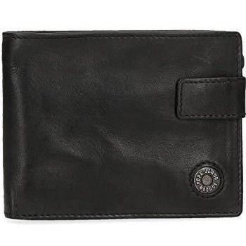 Cartera Pepe Jeans Button Horizontal Negra