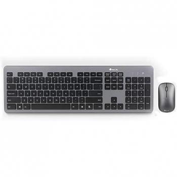 Mouse e tastiera NGS MATRIXKIT Grigio Trasparente