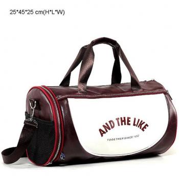 Bolsa de gimnasio de cuero PU para hombre y mujer