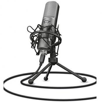 Trust Gaming GXT 242 Lance Microfono Streaming con Supporto, Microfono USB Cardioide per PC, Laptop, PS4, PS5, Streaming, Cantare, ASMR, Podcast, Registrazione, Twitch, YouTube