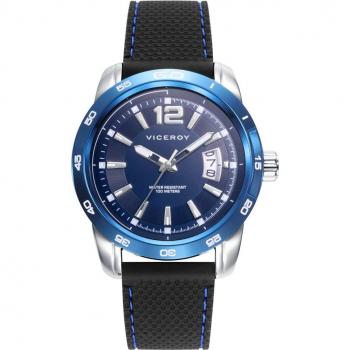 Reloj Viceroy Hombre Analógico Cuarzo 401319-35 Acero Inoxidable Bisel y Correa Azul