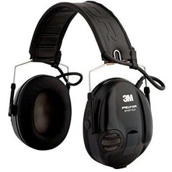 Protector Auditivo 3M Peltor STAC-RD Orejeras de protección, 26 dB, plegable, Negro/Rojo