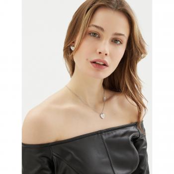 Collar Amore de Acero Plateado Guess