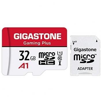 Gigastone Micro SDXC Card from 32GB, Gaming Plus Series, A1 U1, Up to 90/20MB/Sec Speed (with Adapter. Especially for Switch, Phone, Camera, Camcorder, Tablet, GoPro)