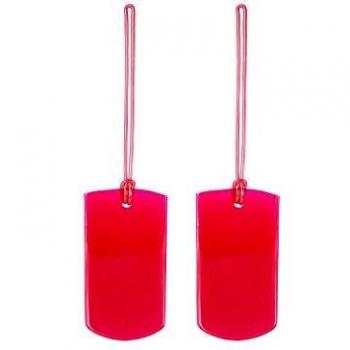 Travel Blue Etiquetas de Dirección Rojo 16