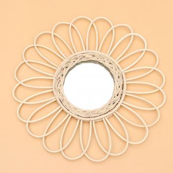 Espejo de Mimbre Tejido 38cm para Pared