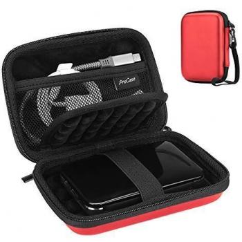 Custodia ProCase Hard Disk Esterno 2,5″ – Rosso