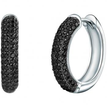 Rafaela Donata Pendientes Negro-Plata