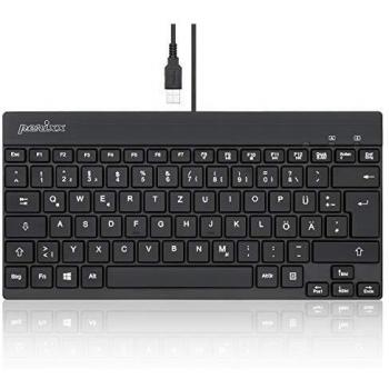 Perixx PERIBOARD-326 Tastiera Cablata Illuminata QWERTZ Nera