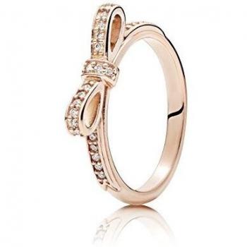 PANDORA Anillo Lazo Deslumbrante Rose 180906CZ-56